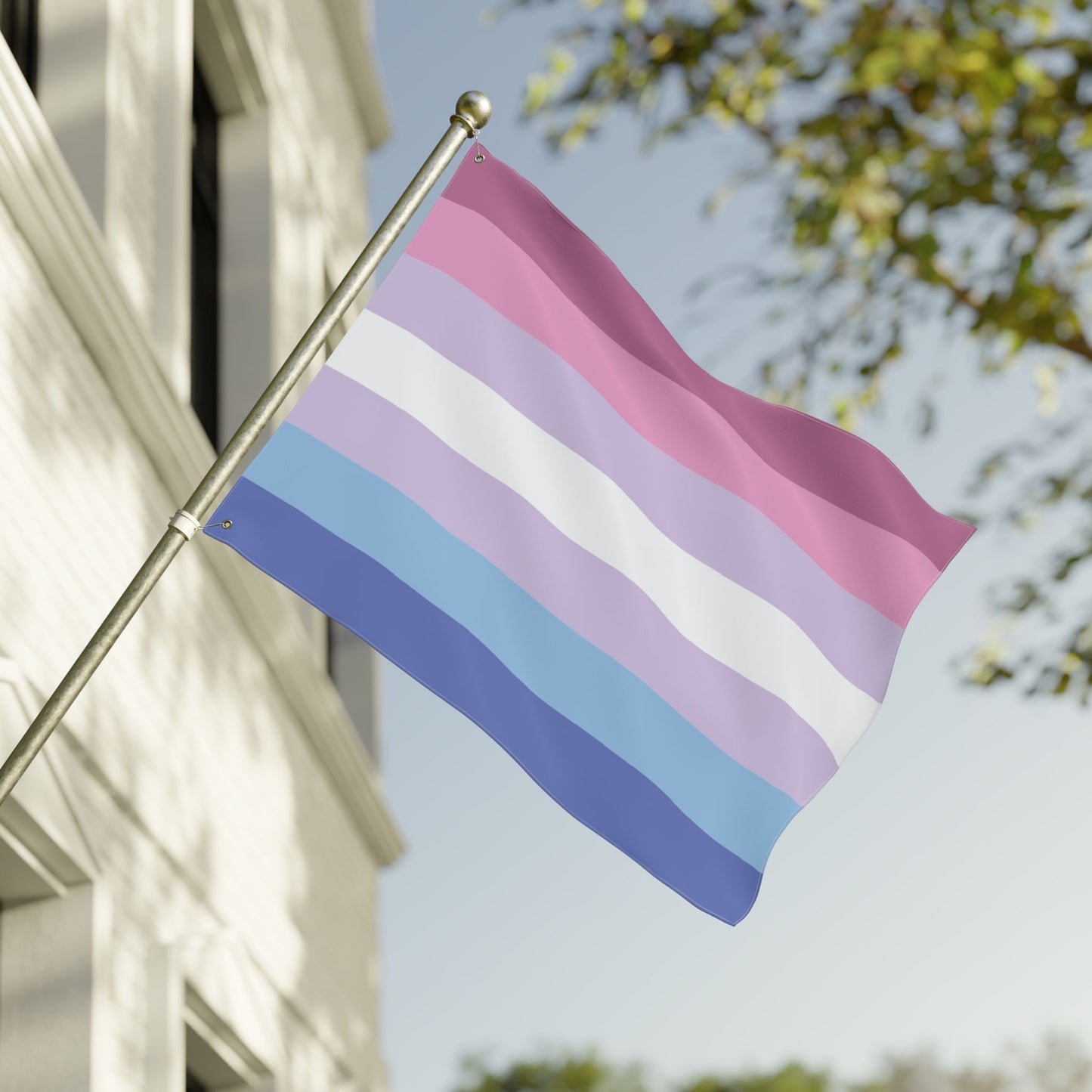30'' × 40'' Bigender Purple Pride Flag with Grommets