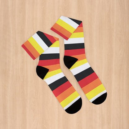 Lithromantic Pride Socks
