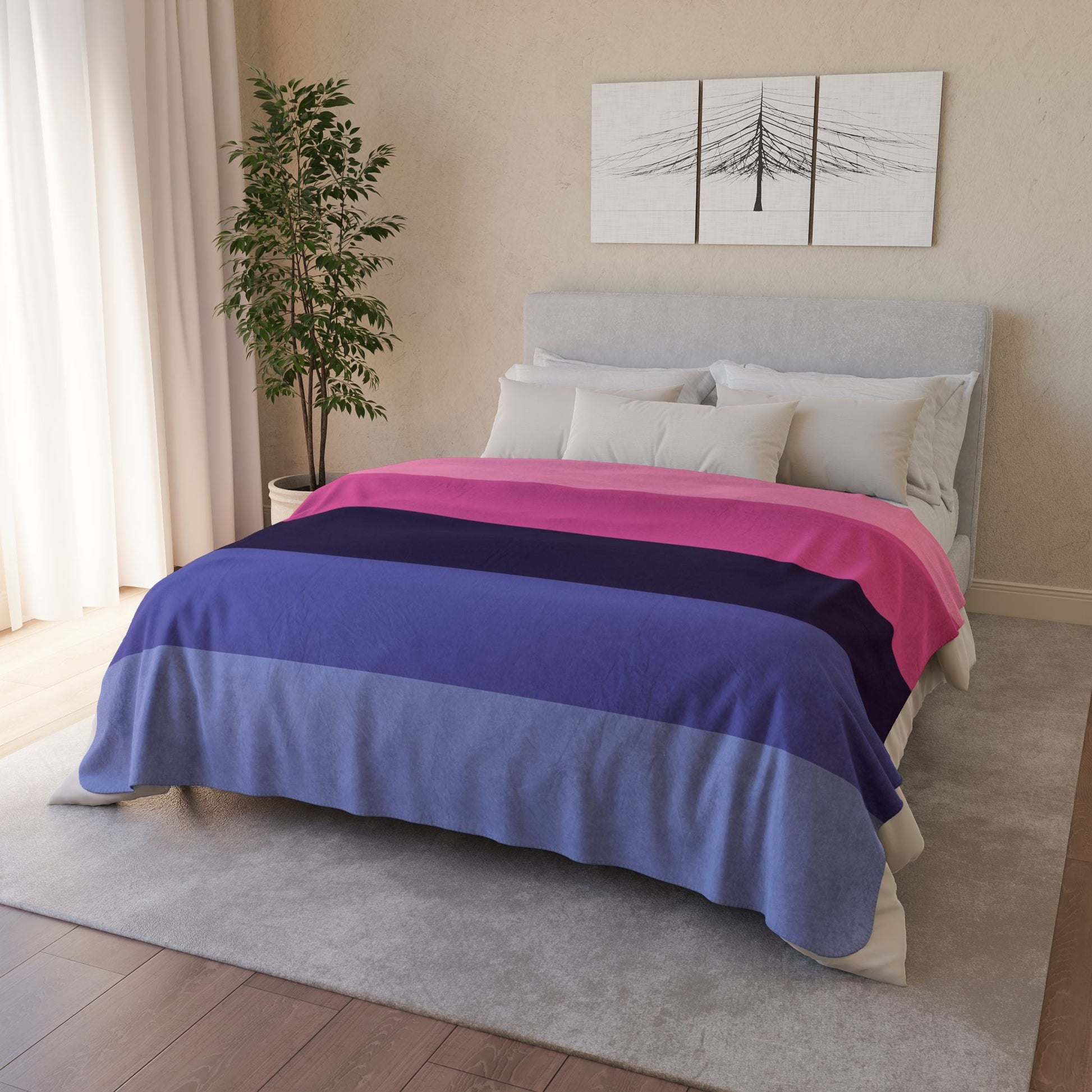 Fleece Sherpa Omnisexual Pride Flag Blanket