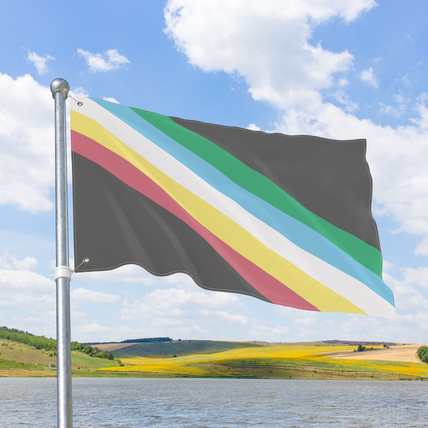 Disability Pride Flag with Grommets