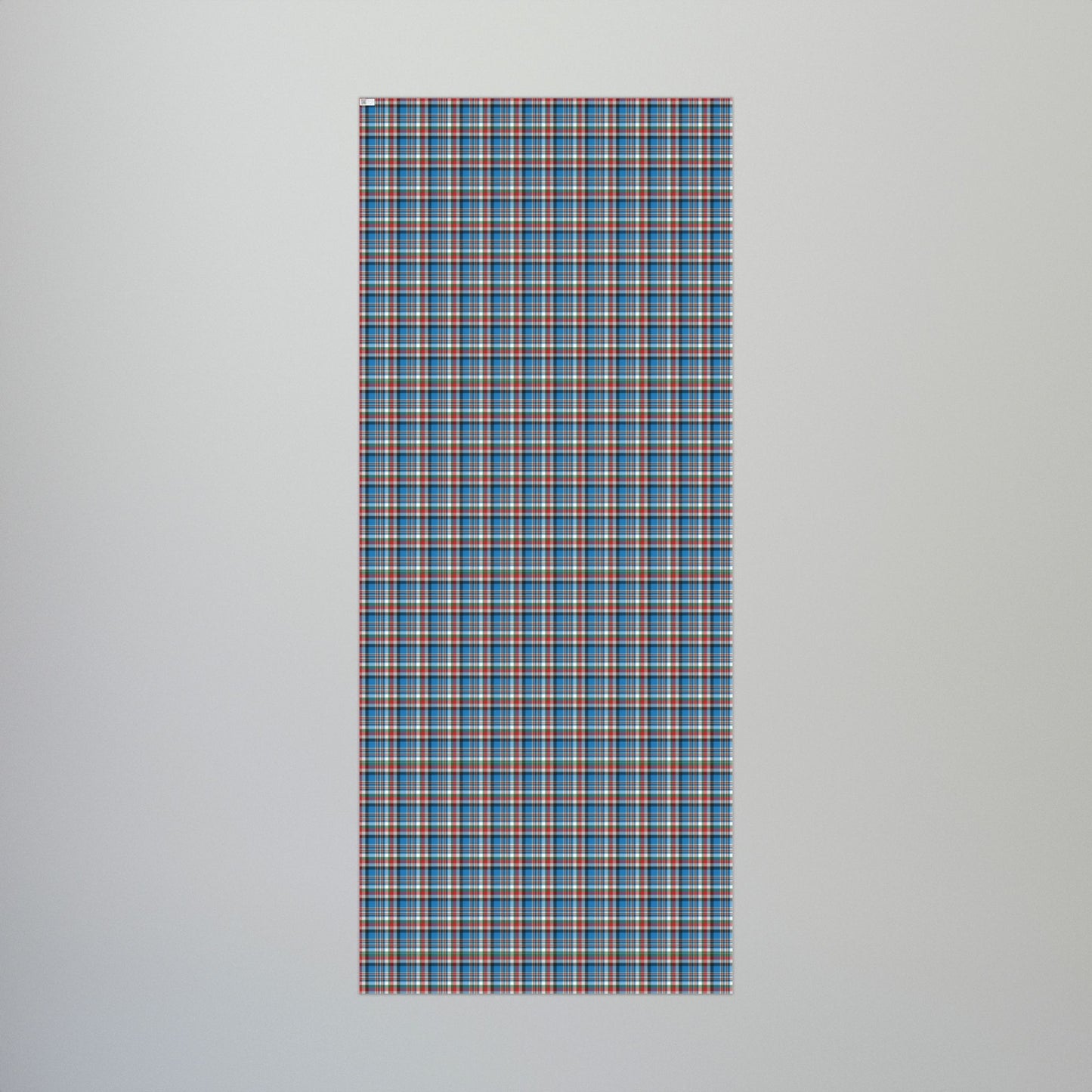 Christmas Blue & Black Charlotte NC Plaid Gift Wrapping Paper Roll