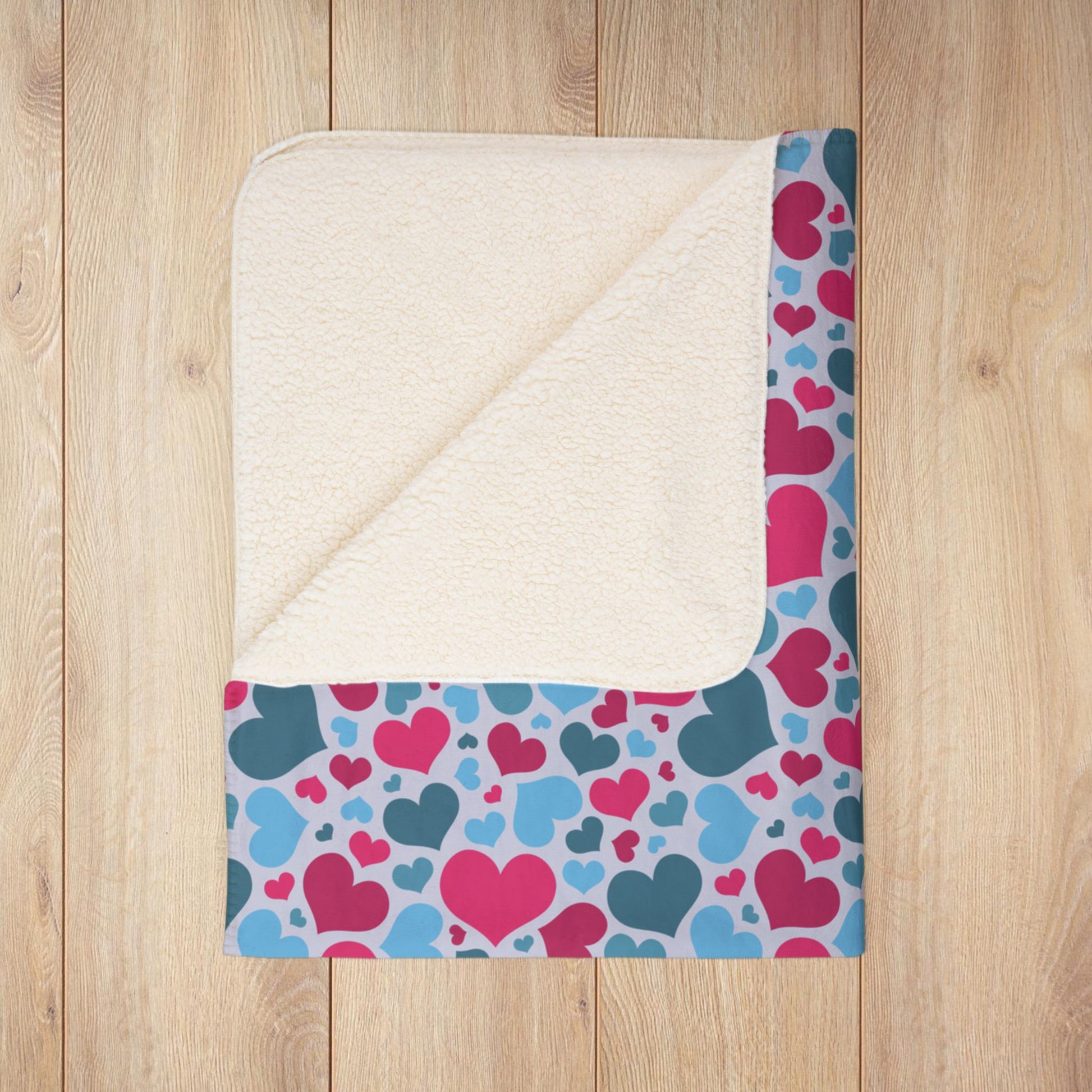 Sapiosexual Pride Valentine’s Day Hearts Grey Fleece Sherpa Blanket