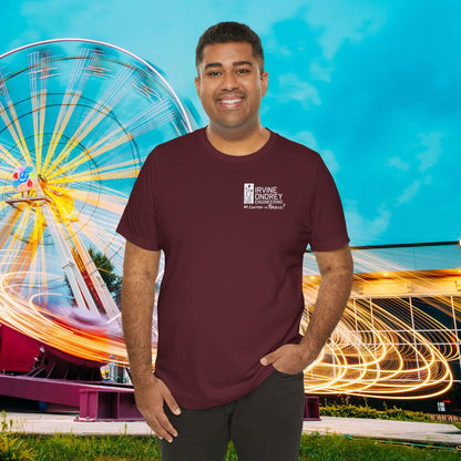 I Just Wanna Play Mini Golf & Ride Roller Coasters Tee (BACK graphic) • Irvine Ondrey Engineering