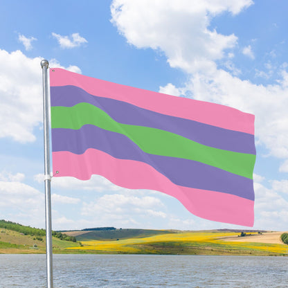 Trigender Double-Sided Pride Flag with Grommets