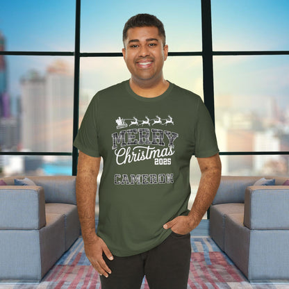 Military Green Custom Ohio Christmas Plaid Tee or Pajama Top