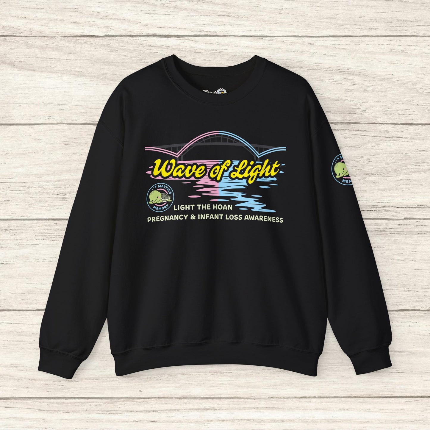 Mattie's Memory Wave of Light, Light the Hoan Bridge Sweatshirt, Milwaukee Wisconsin Infant &amp; Pregnancy Loss Charity