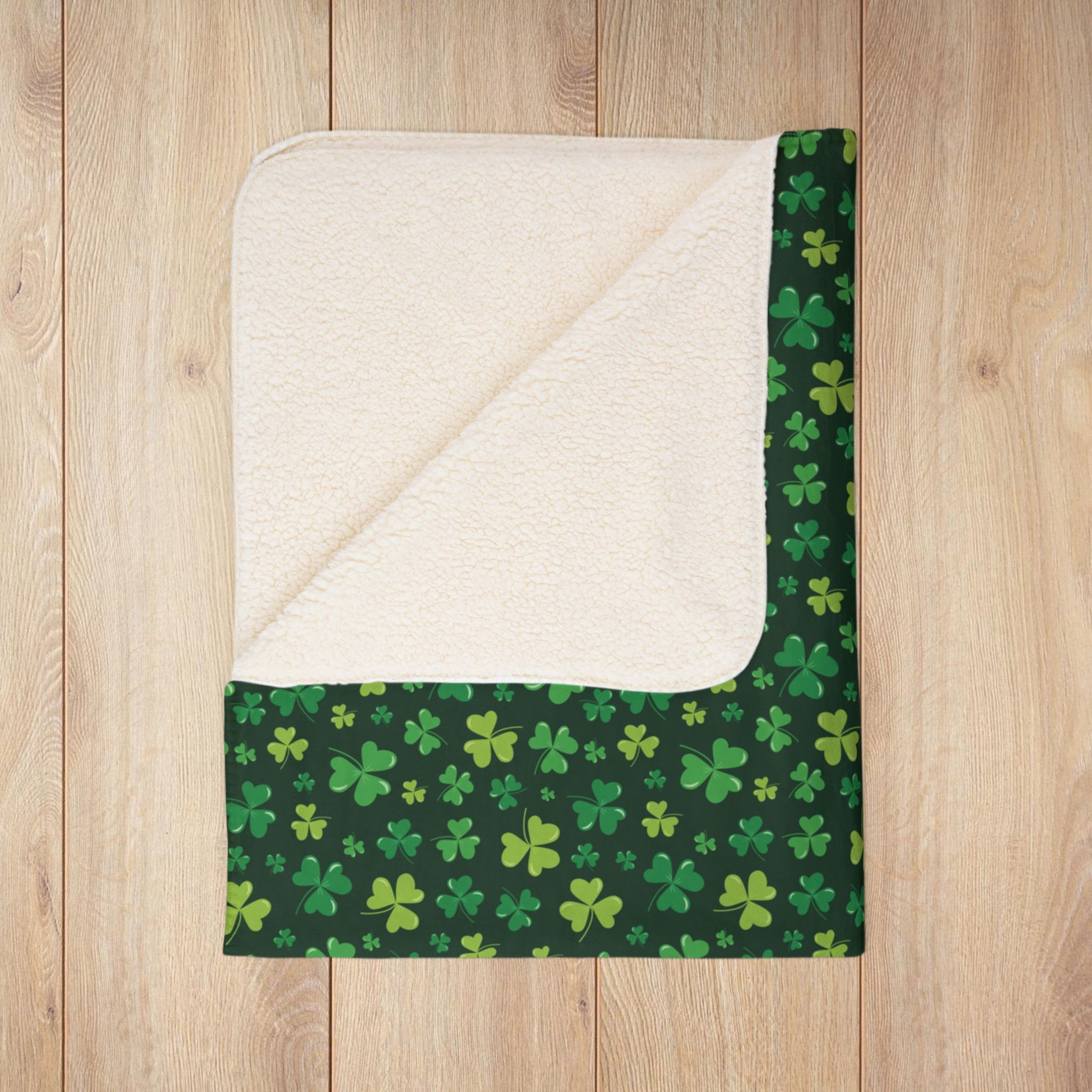 St. Patrick's Day Shamrocks Fleece Sherpa Blanket