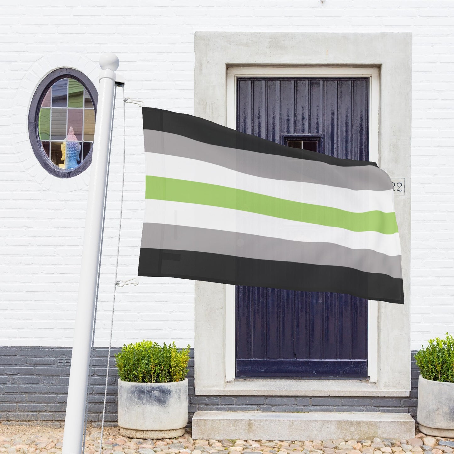 Agender Pride Flag (Single Sided Print), LGBTQIA+ Genderless Pride Flags, Gender Neutral Flag