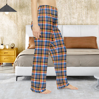 Women’s Brown, Red & Blue Sandusky OH Plaid Pajama Pants