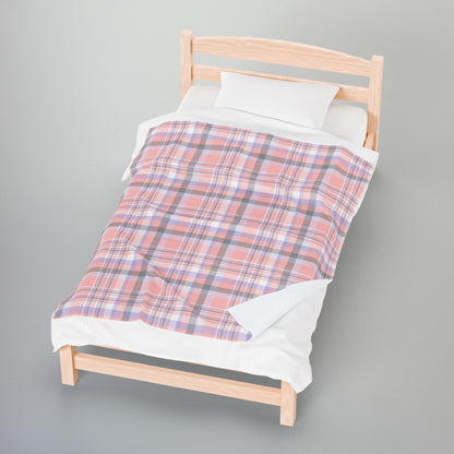Cupioromantic Pride Plaid Velveteen Plush Blanket