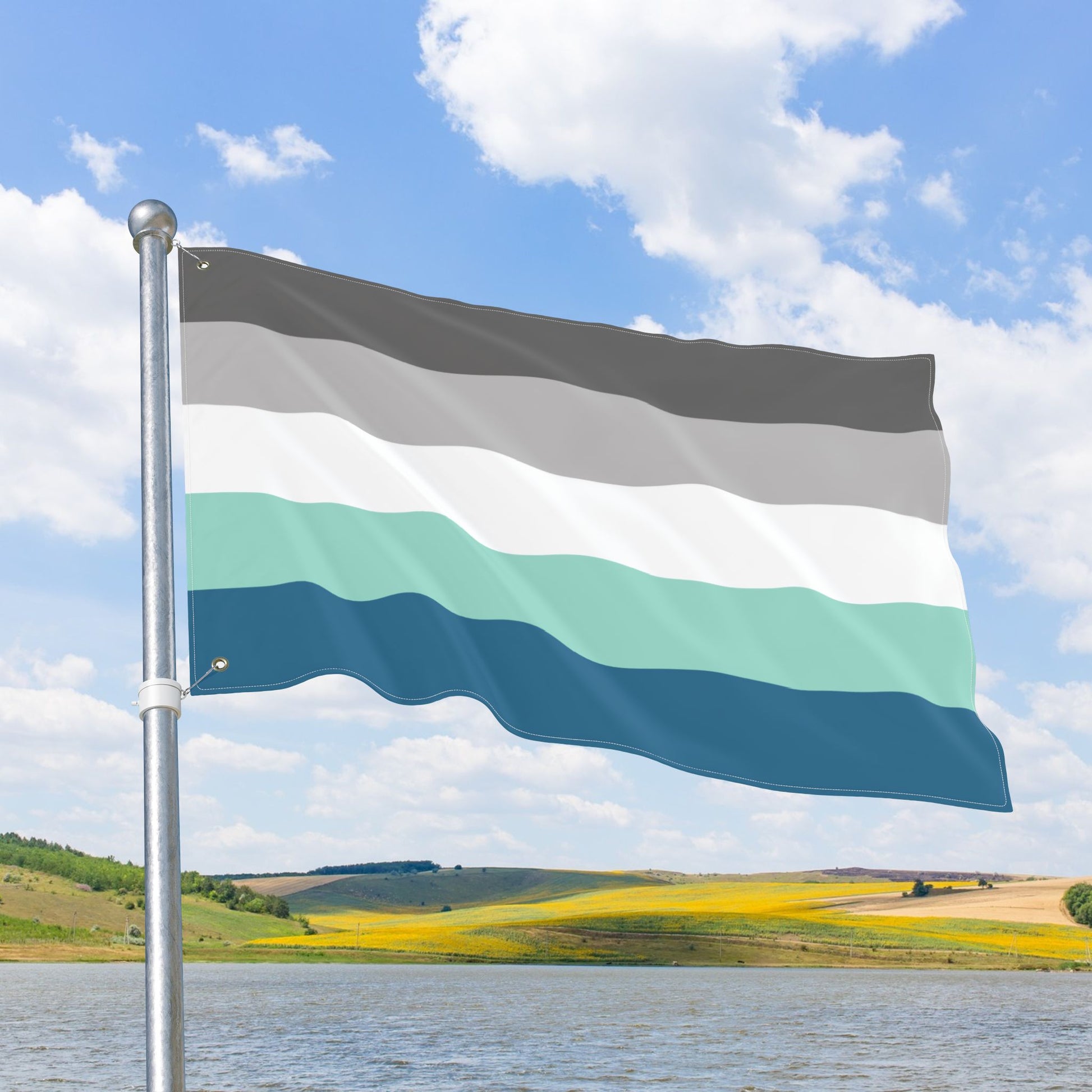 Frayromantic Pride Flag with Grommets