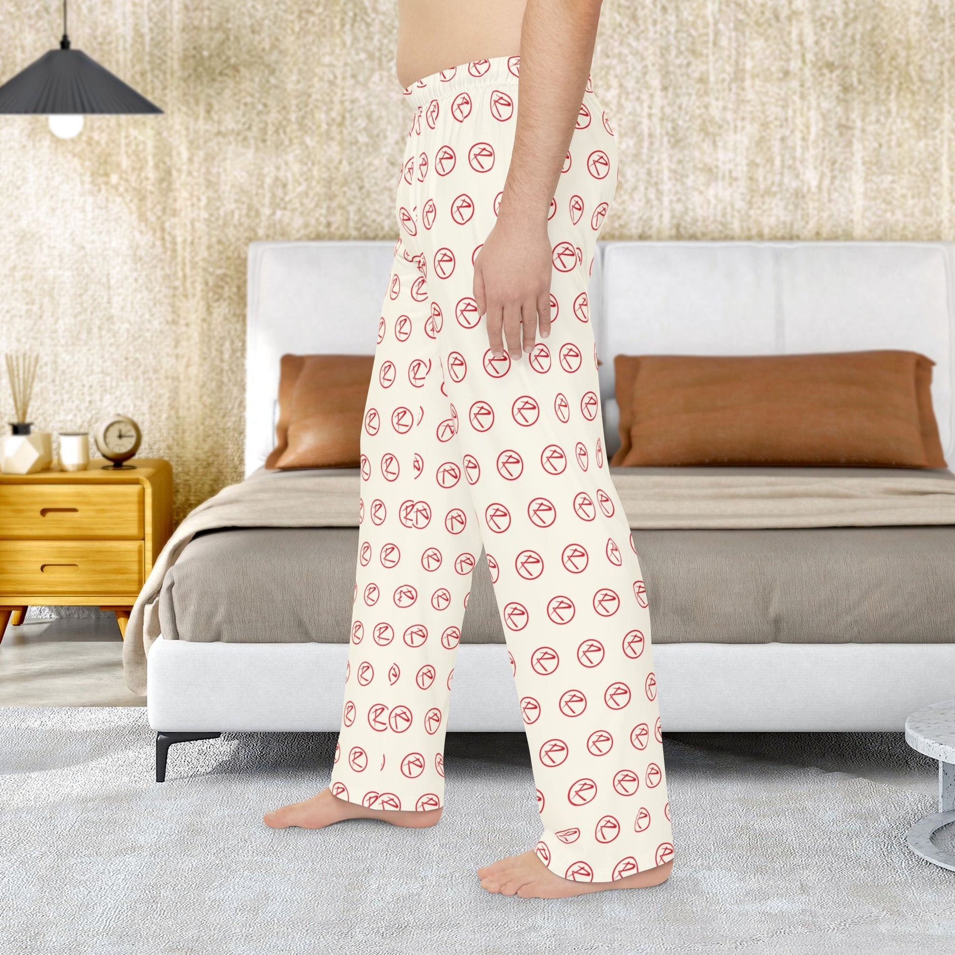 Men’s AMC Rambler Red Logo Ivory Pajama Pants