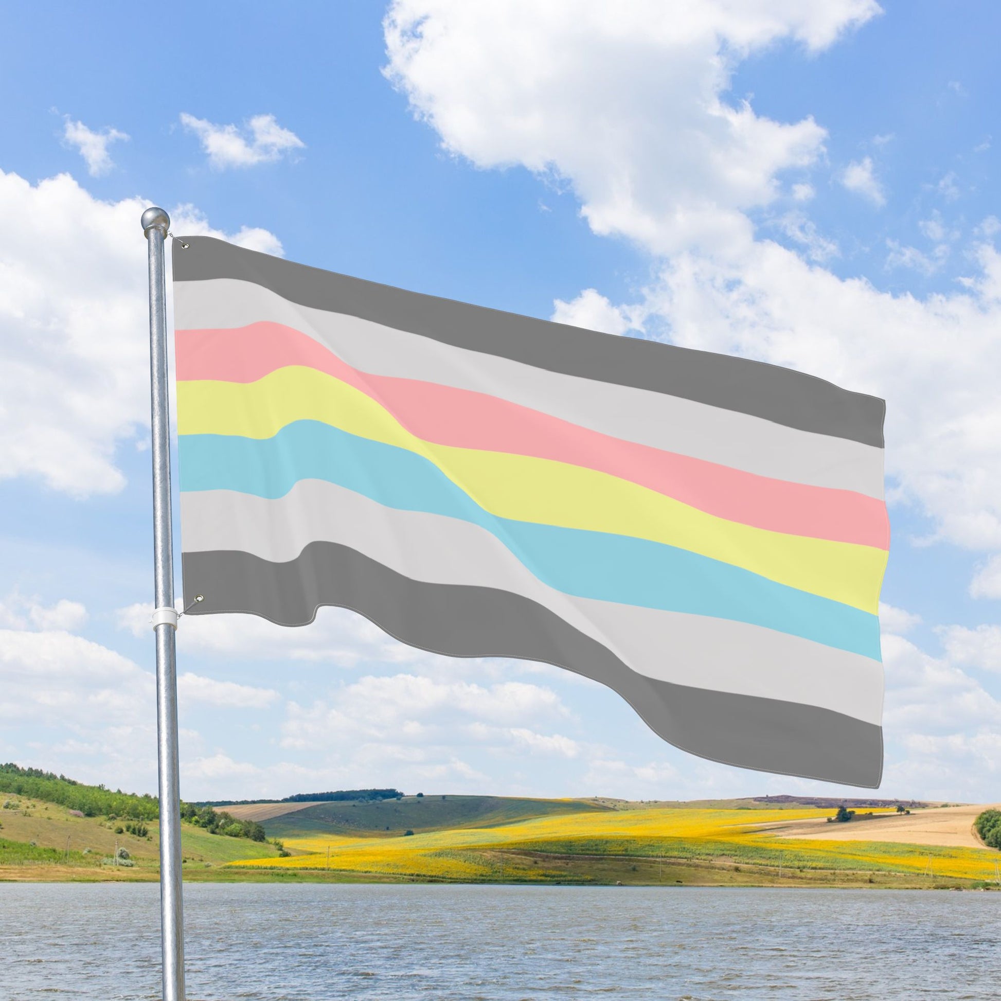 Demiflux Double-Sided Pride Flag with Grommets