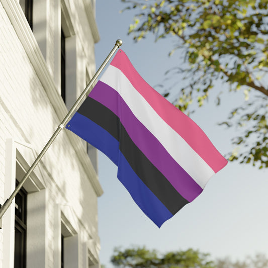 36'' × 60'' Genderfluid Pride Flag with Grommets
