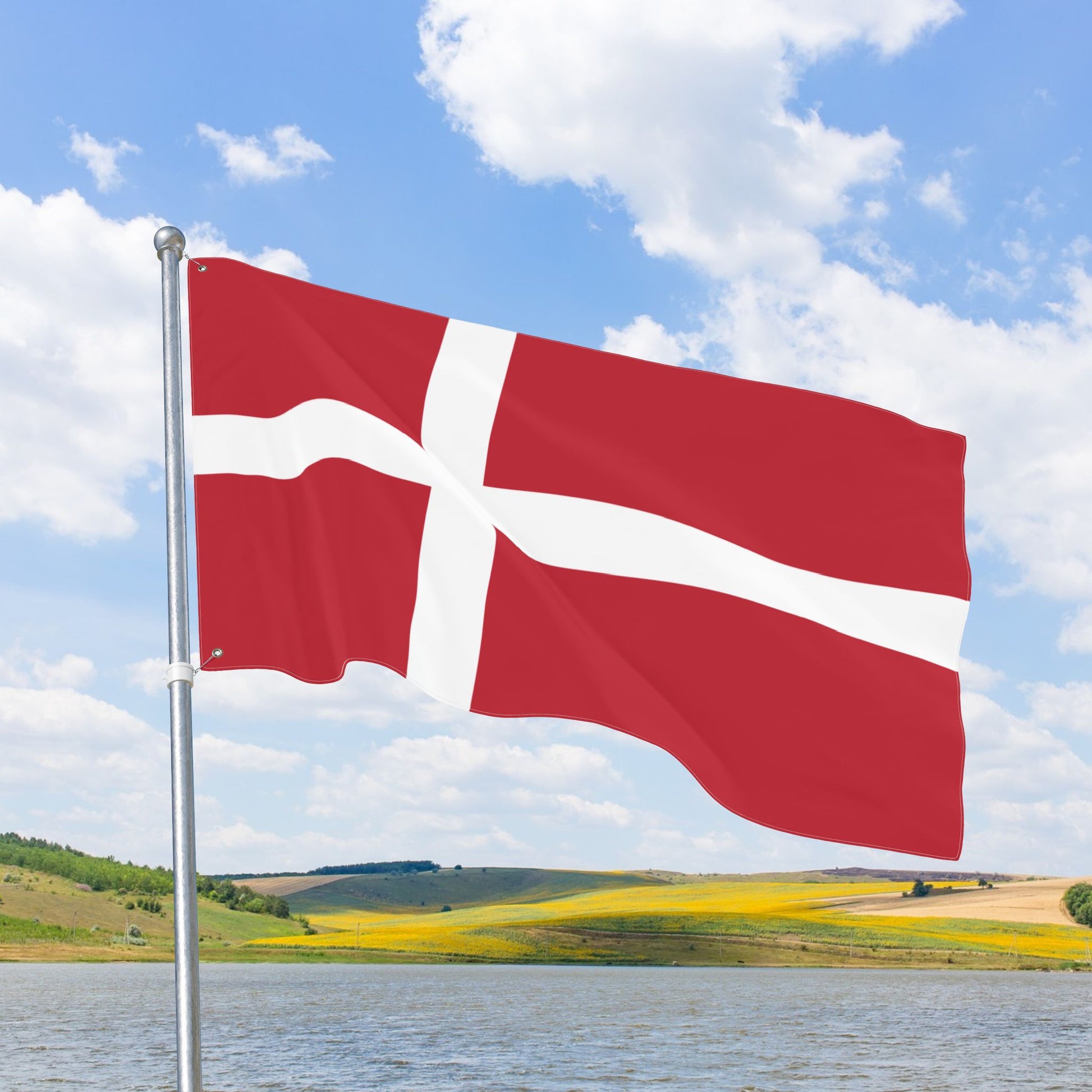 Denmark Flag with Grommets