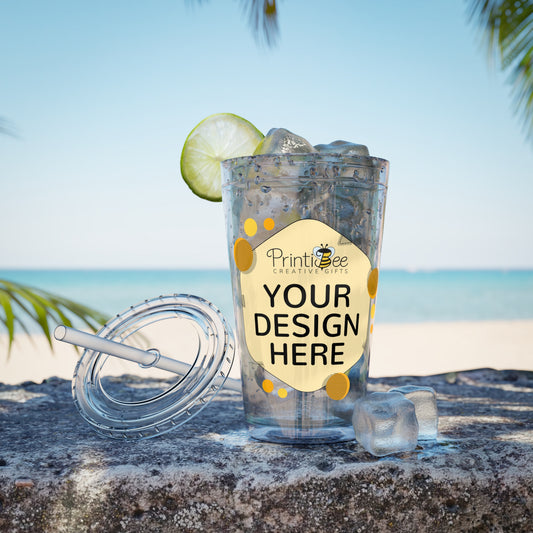 Custom 16oz Tumbler with Straw
