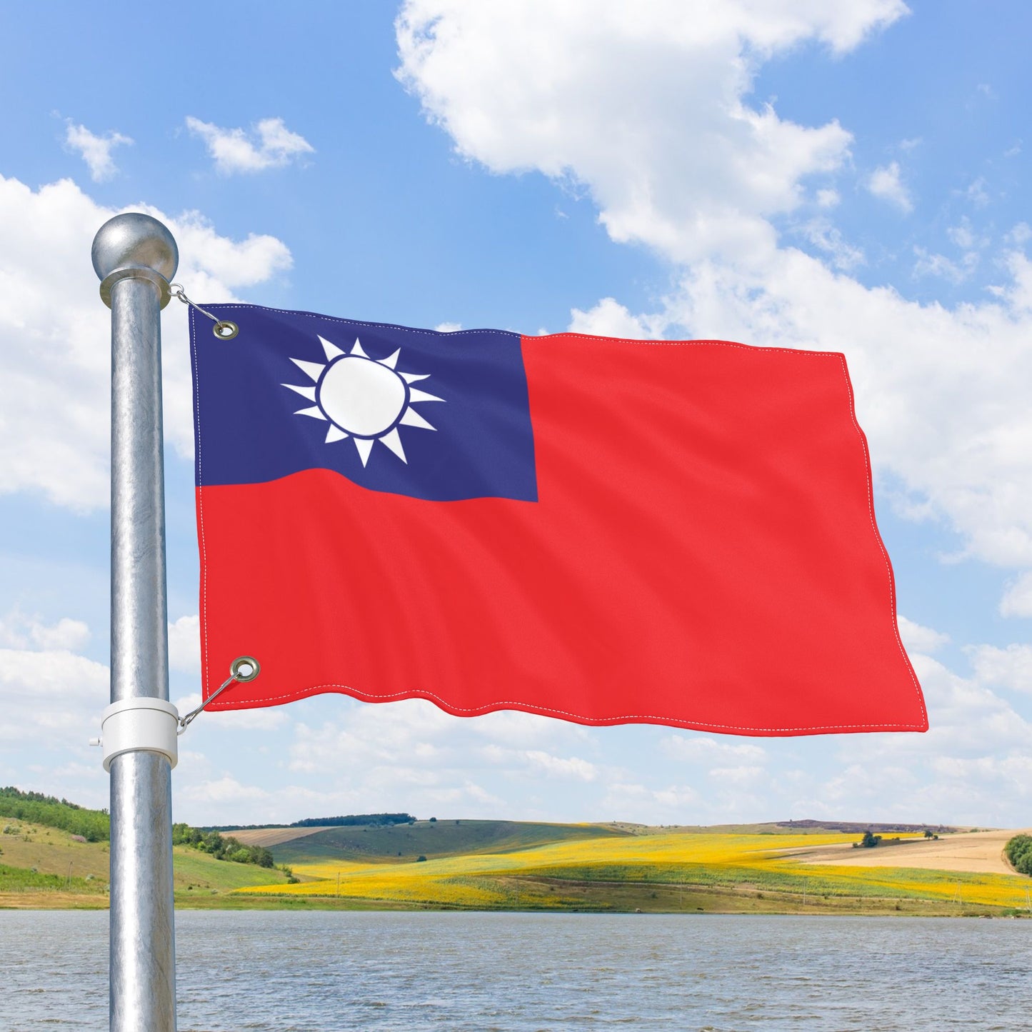 Taiwan ROC Flag with Grommets