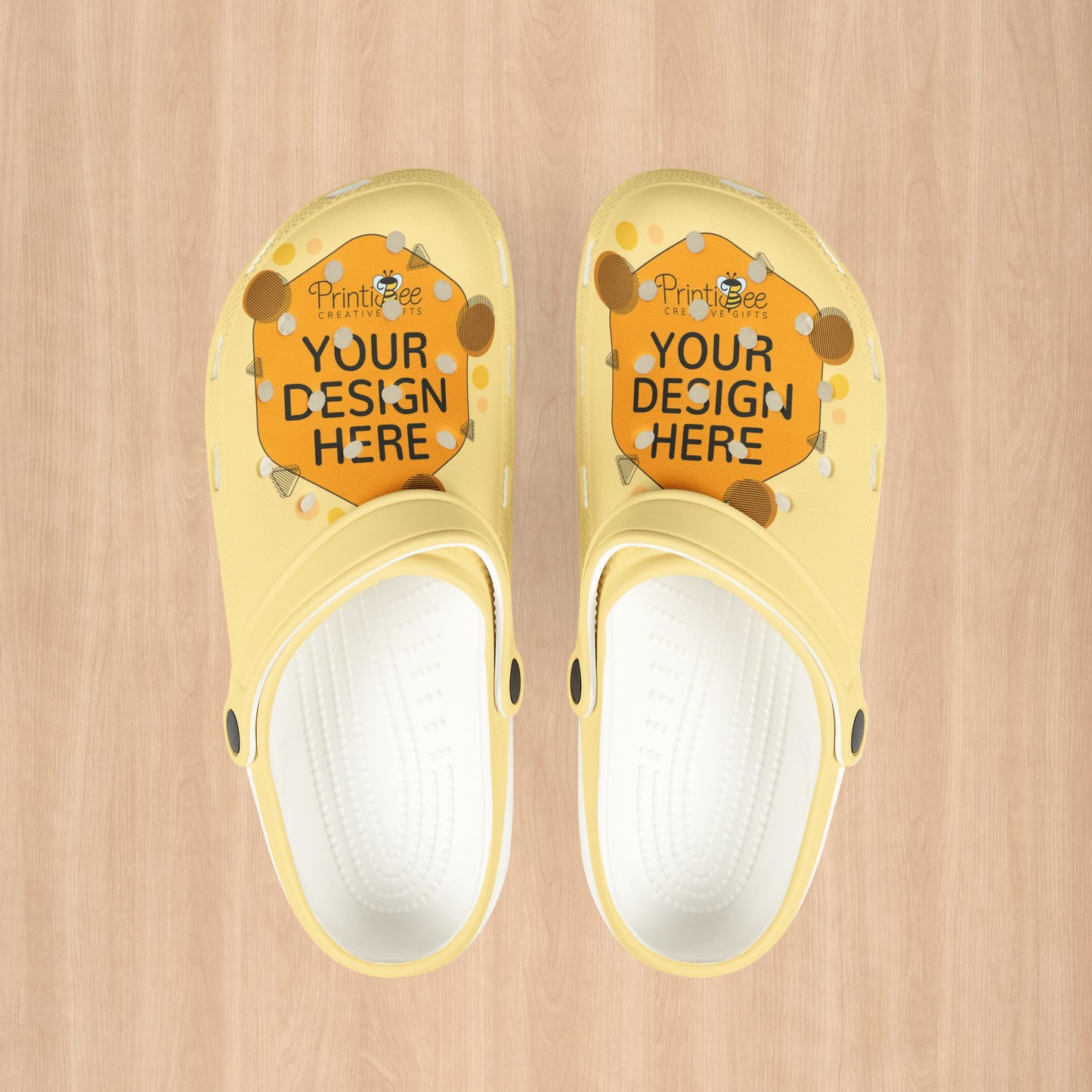 White Custom Pride Clogs