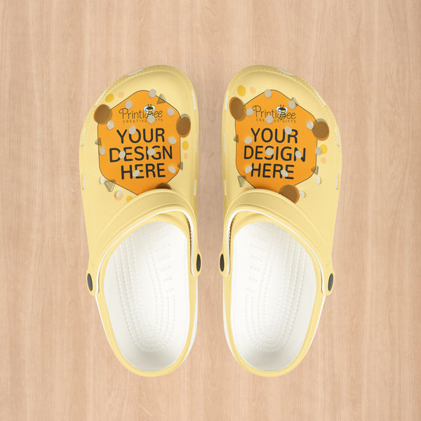 White Custom Pride Clogs