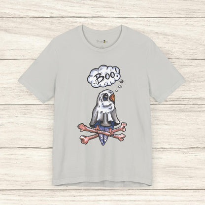 Ghost Lovebird Boo! Hand-Drawn & Hand-Colored Tee