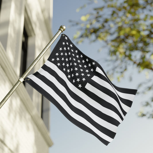 24'' × 36'' USA Black & White American Flag with Grommets