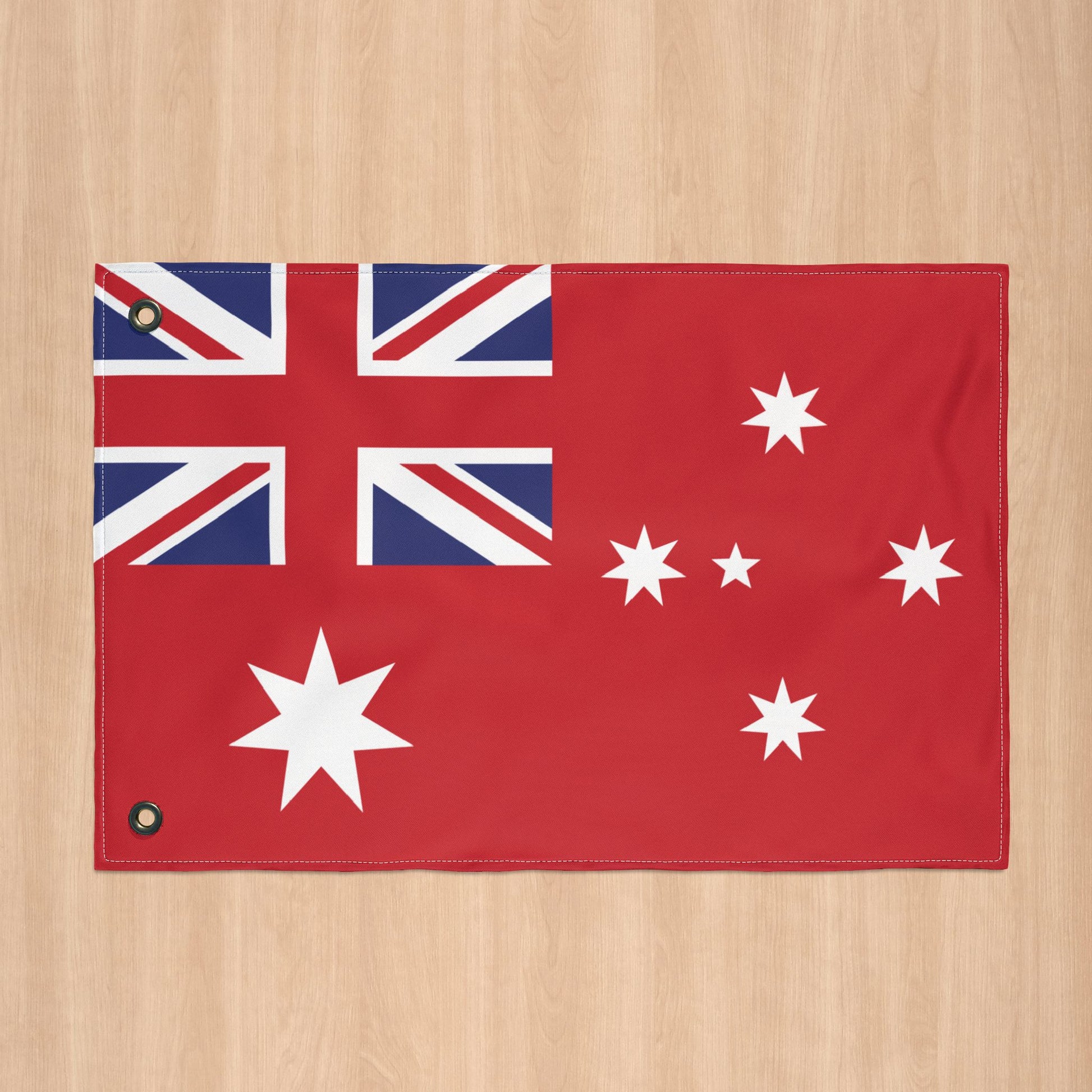 Australia Red Flag with Grommets
