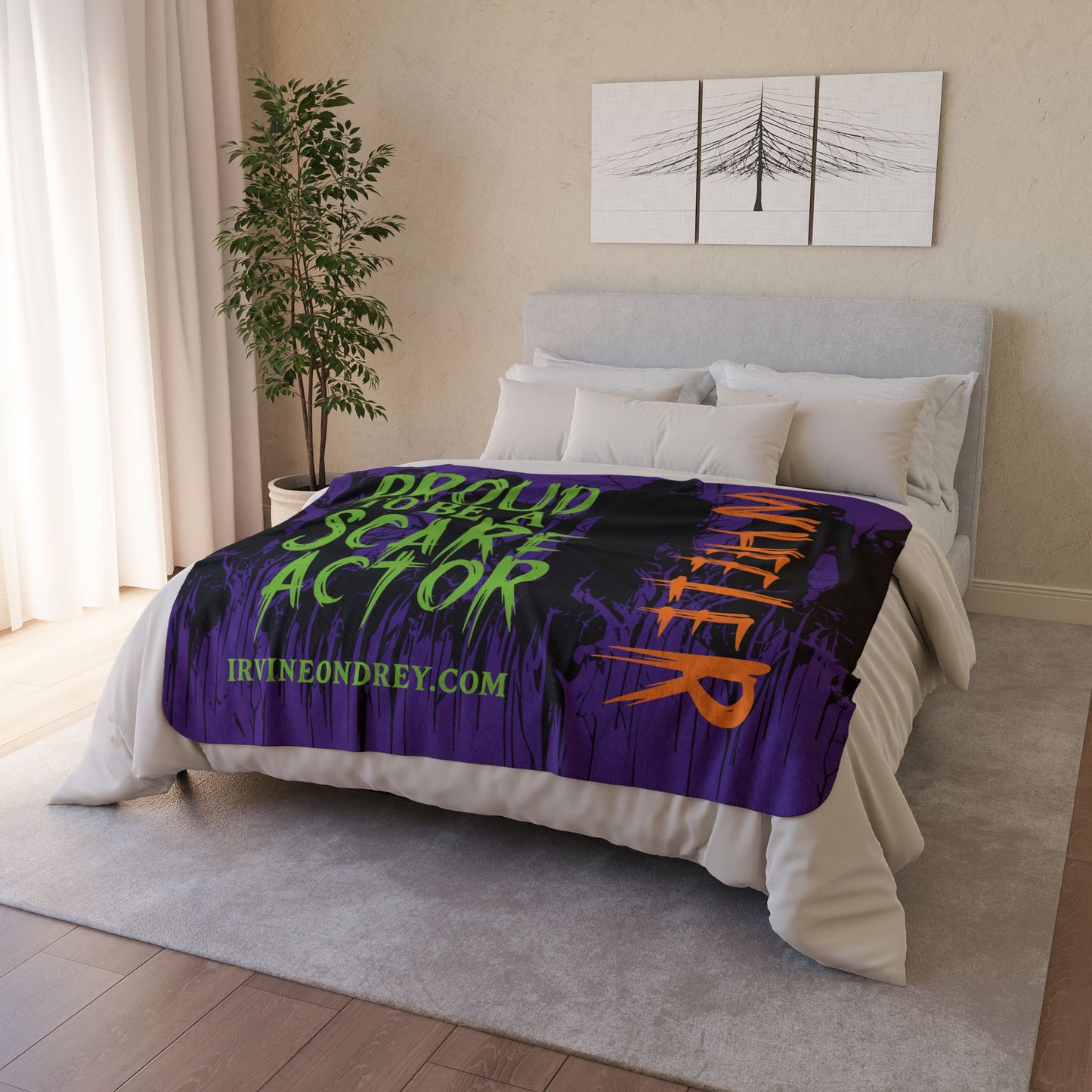 Proud to Be a Scare Actor Personalized Fleece Sherpa Blanket • Irvine Ondrey Engineering