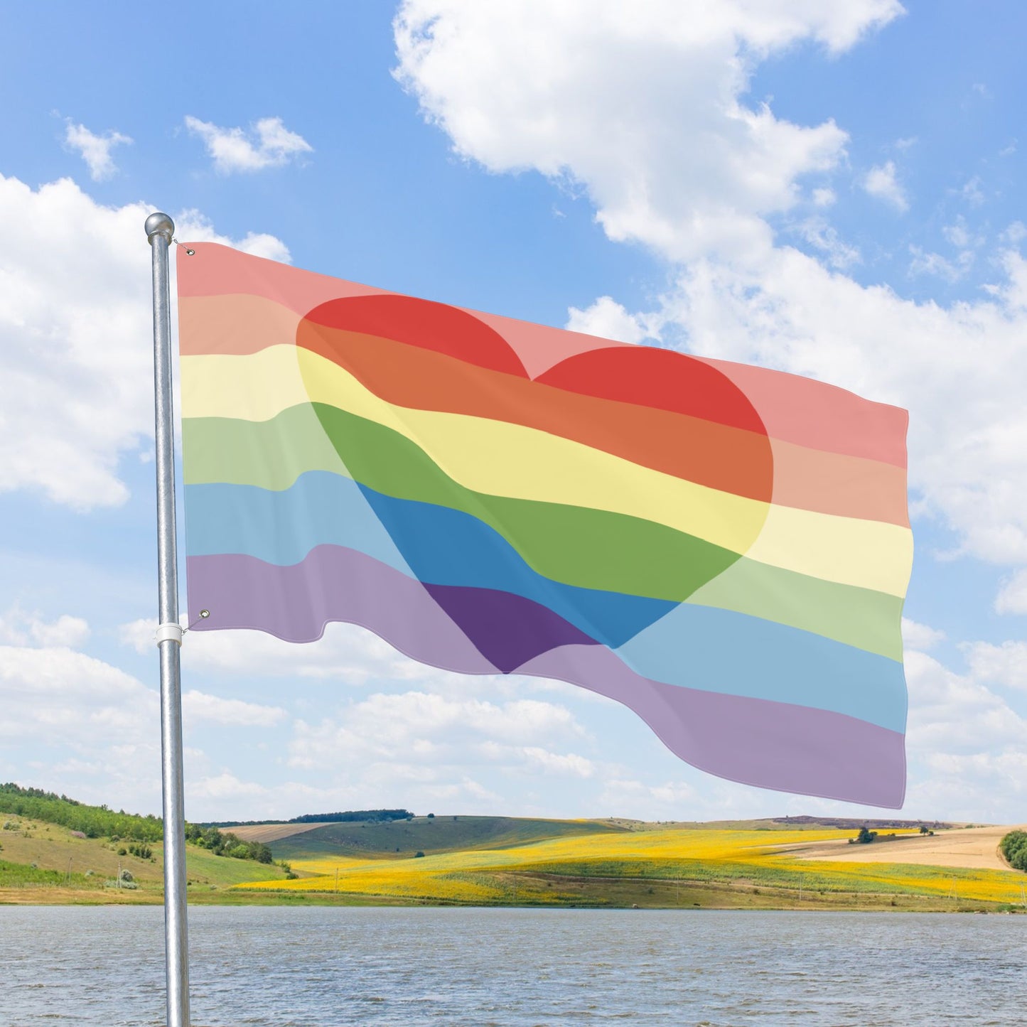 Homoromantic Pride Flag with Grommets