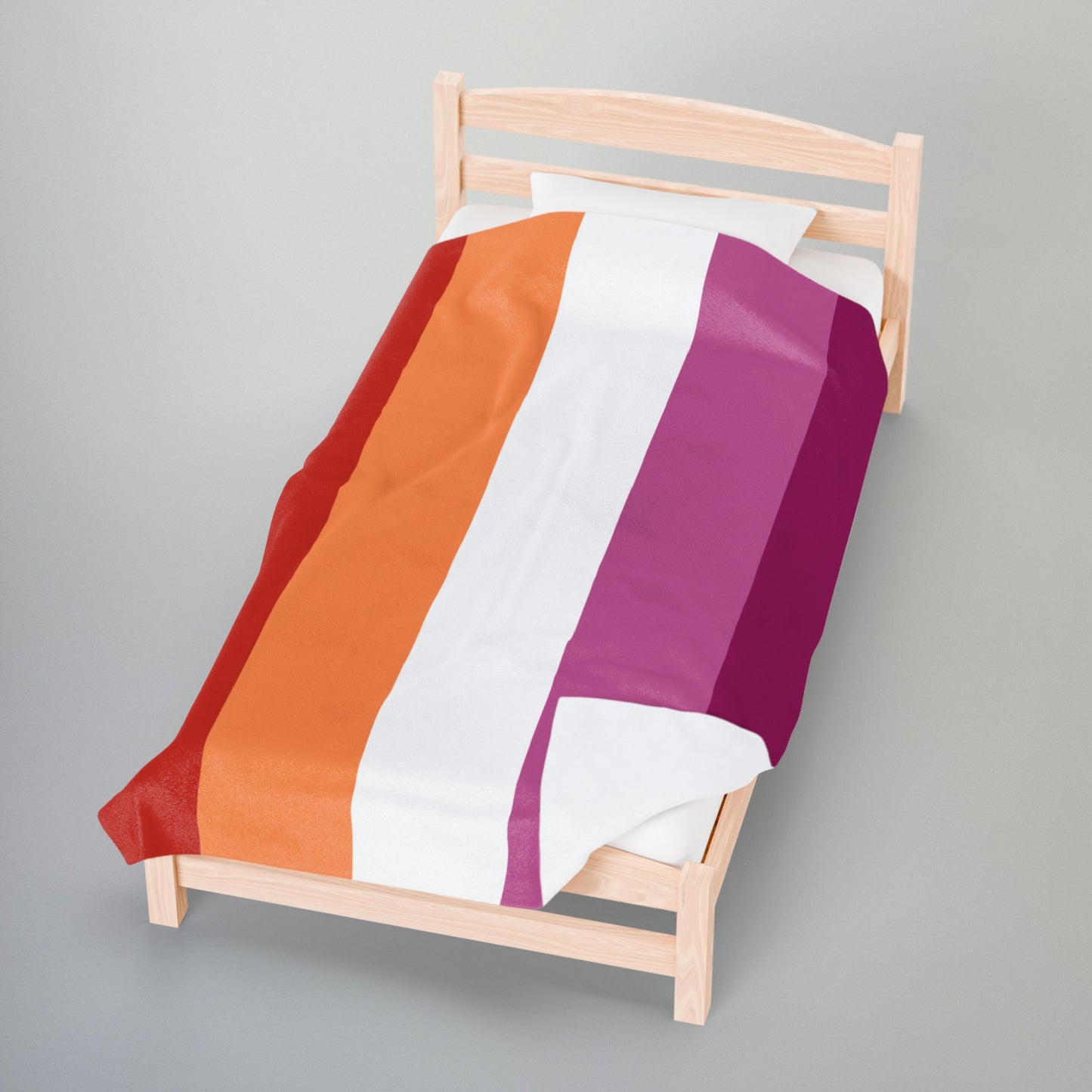 Lesbian Sunset Pride Flag Velveteen Plush Blanket