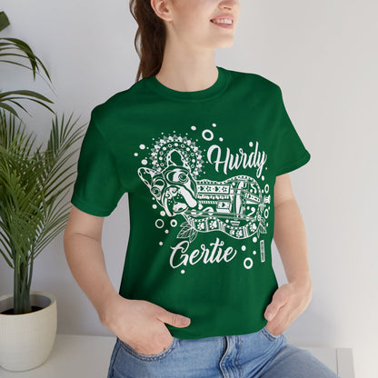 Hurdy Gertie Tee, Chemise Frenchton Dog Line Art