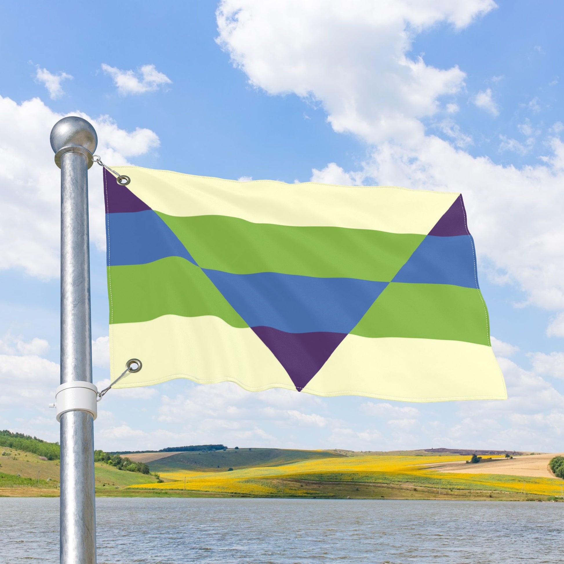 Aegoplatonic Cream Pride Flag with Grommets