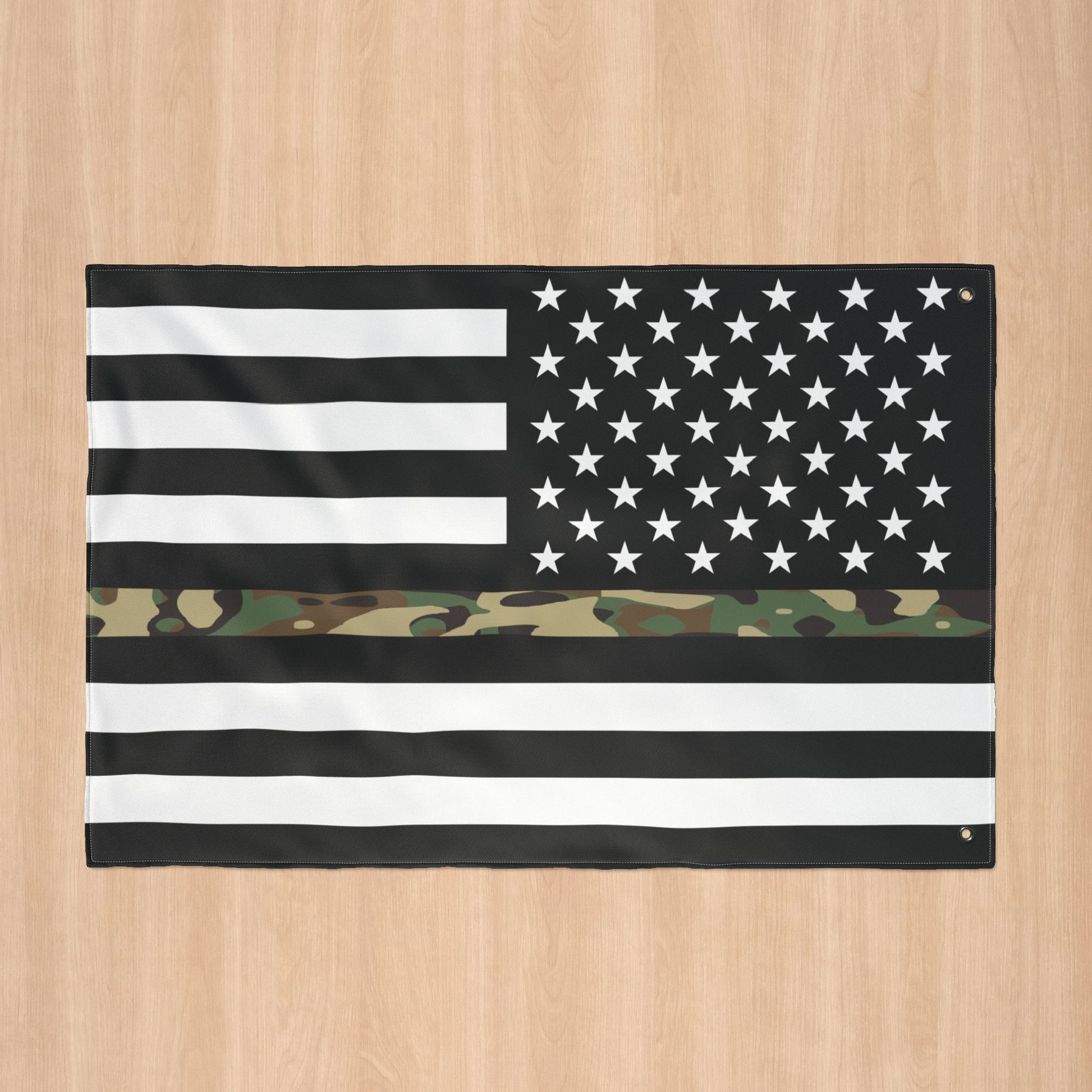 USA Thin Camo Line American Flag with Grommets