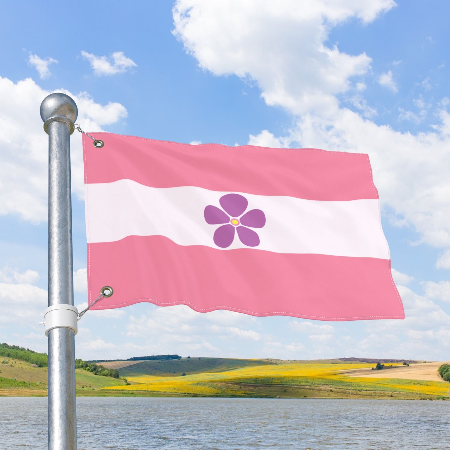 Sapphic Double-Sided Pride Flag with Grommets