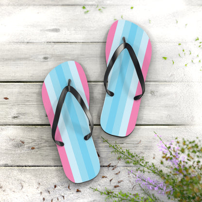 XL Black sole Transmasculine Pride Flip Flops