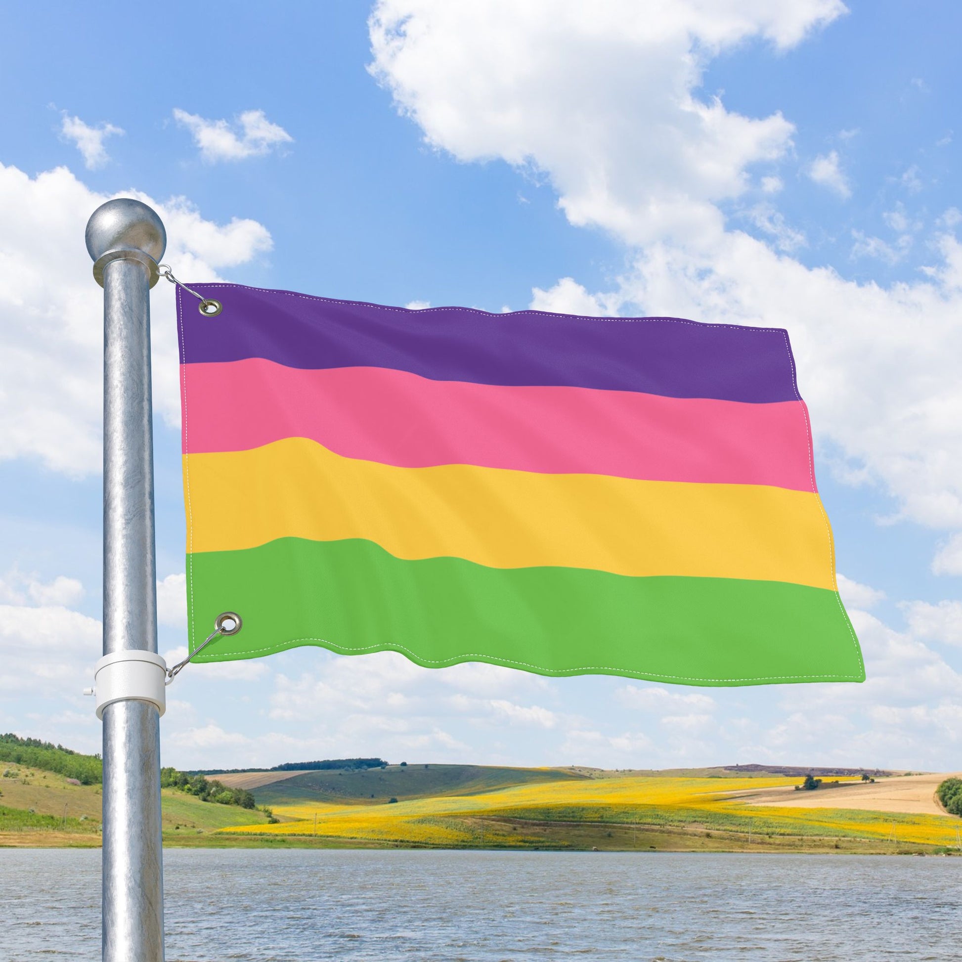 Sappho / Inclusive Lesbian Double-Sided Pride Lydia Flag with Grommets