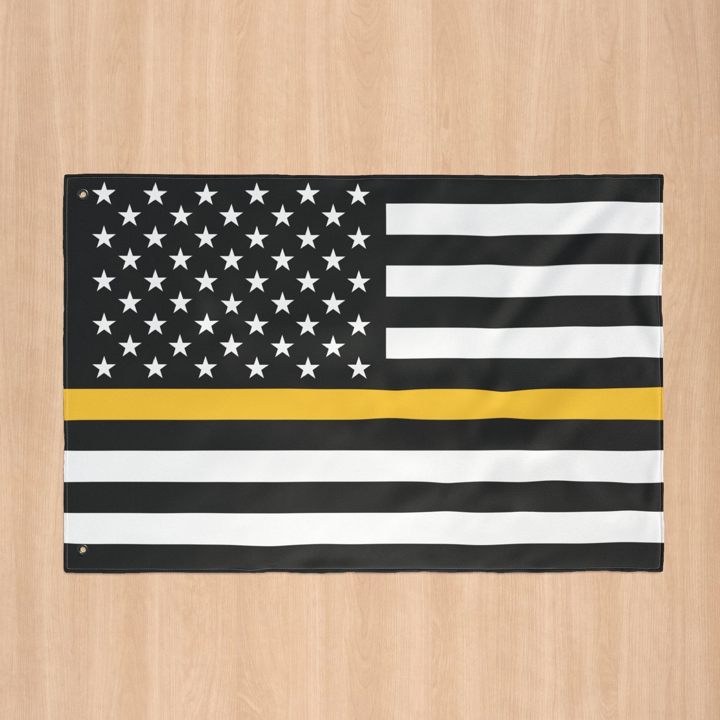 USA Thin Gold Line American Flag with Grommets