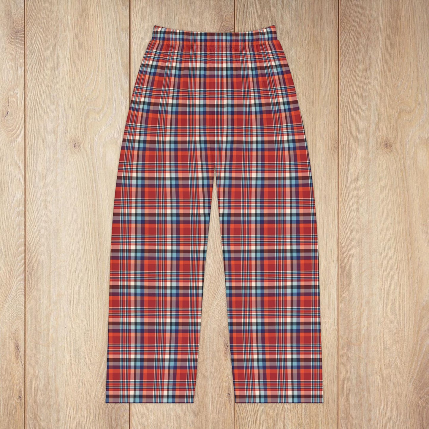 Women’s Red, Orange & Cream Ohio Plaid Pajama Pants
