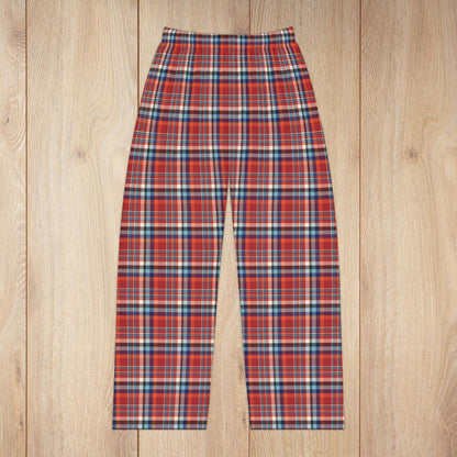 Women’s Red, Orange & Cream Ohio Plaid Pajama Pants