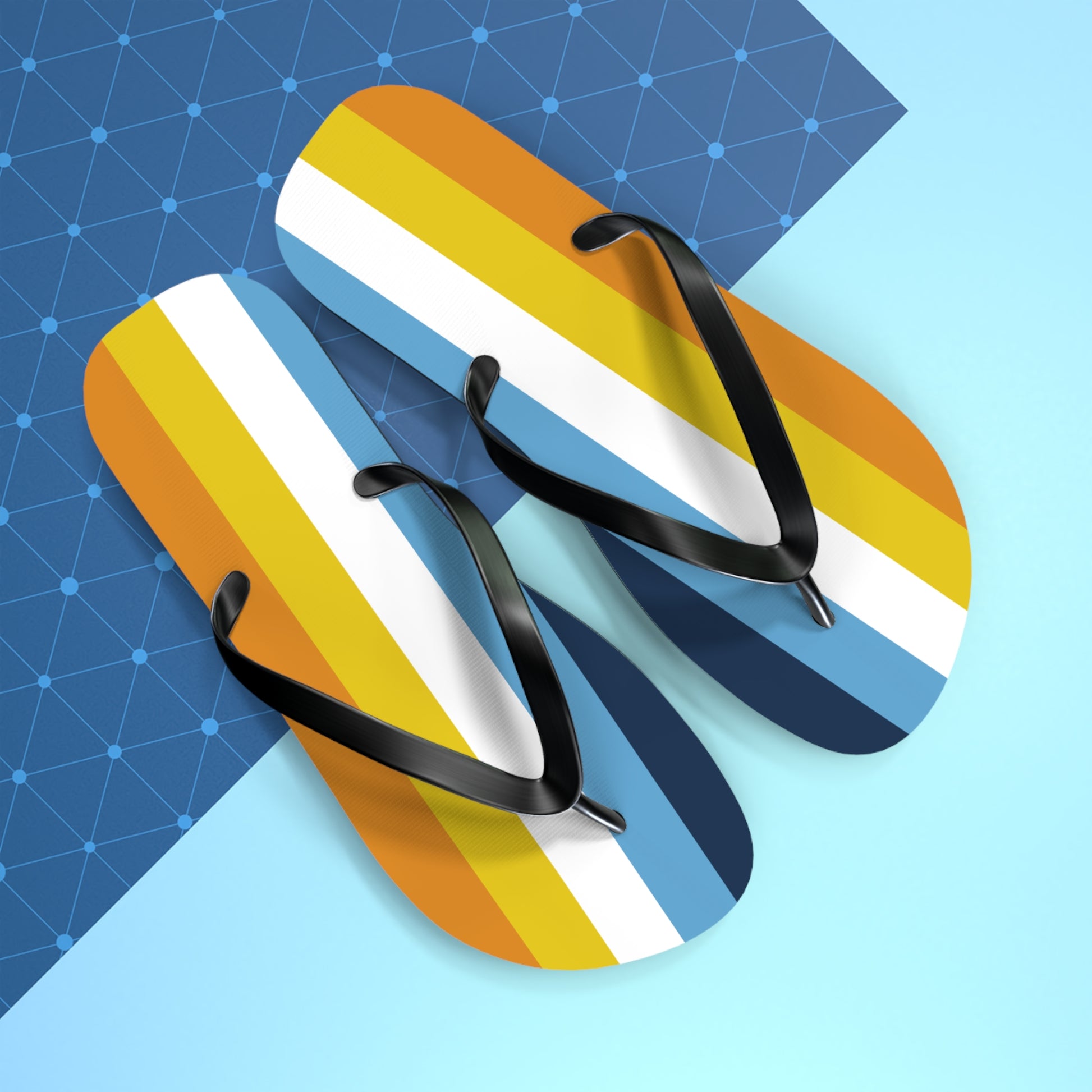Aromatic Asexual Pride Flip Flops