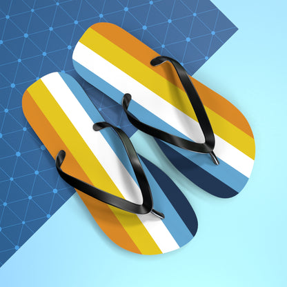 Aromatic Asexual Pride Flip Flops