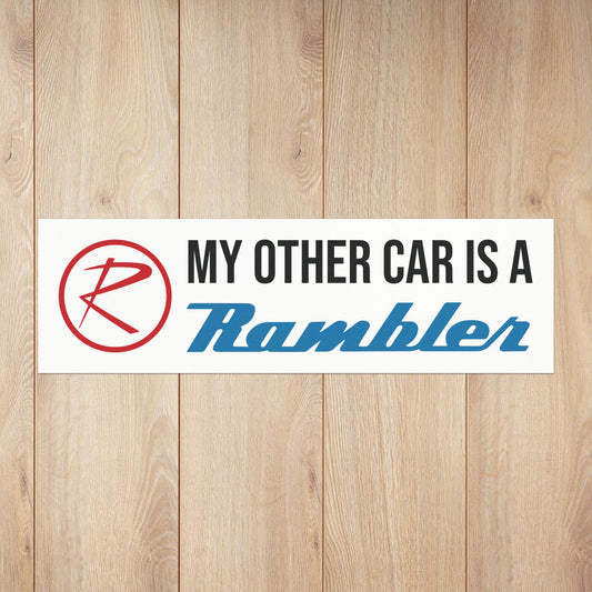 My Other Car is a Rambler, AMC Blue Logos Custom Car Magnet