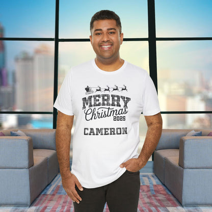 White Custom Ohio Christmas Plaid Tee or Pajama Top