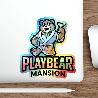 Holographic Playbear Mansion Stickers