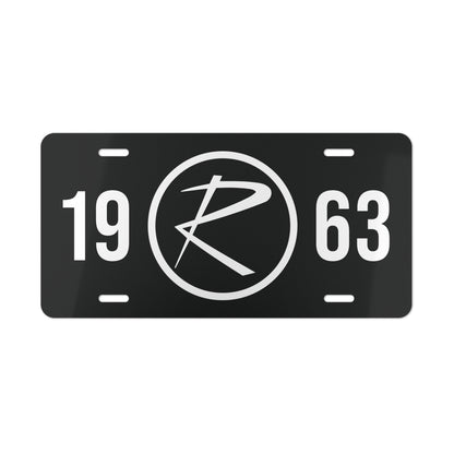 Rambler Logo Personalized Black & White Vanity Plates