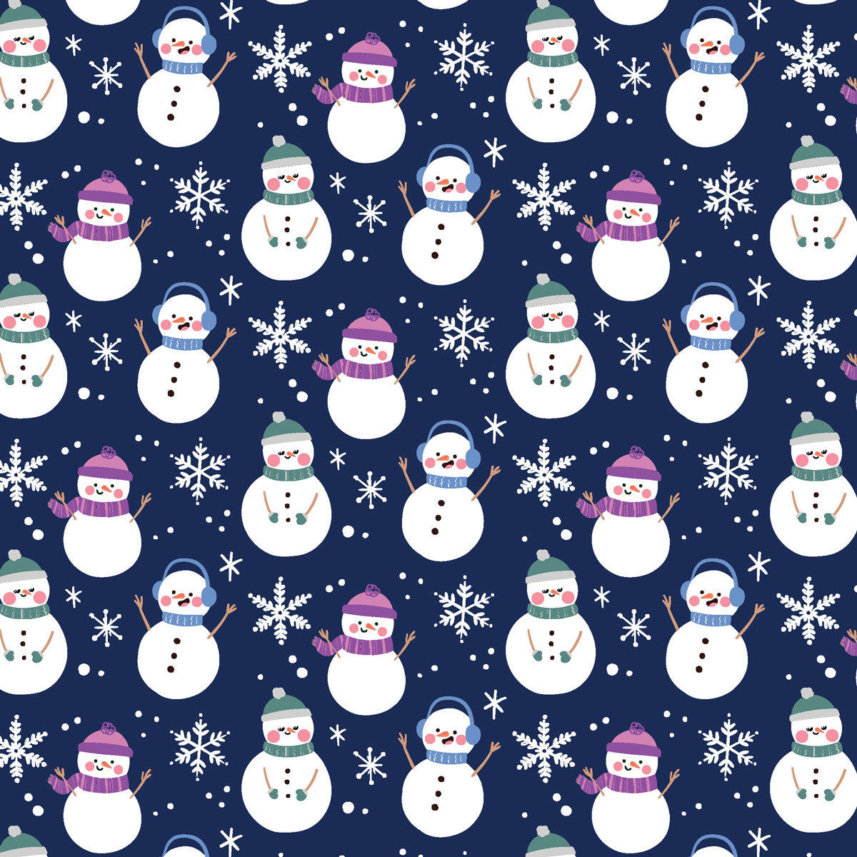 Christmas Purple & Green Snowmen Blue Fleece Sherpa Blanket