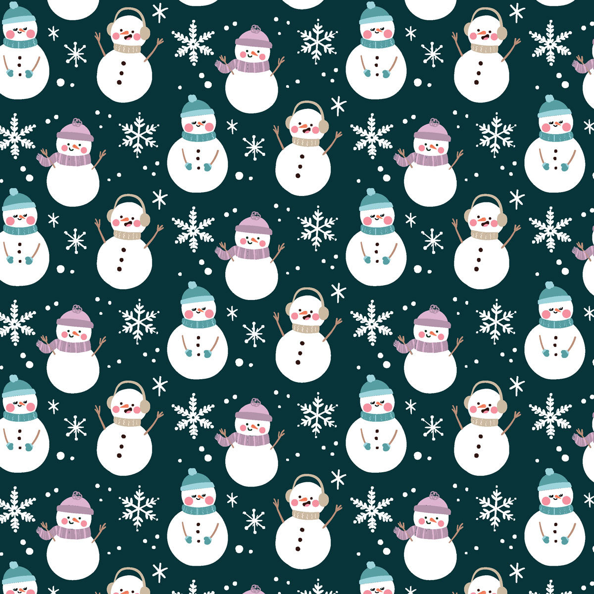 Christmas Pastels Snowman Green Fleece Sherpa Blanket