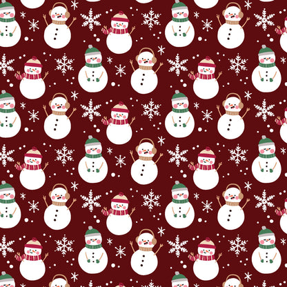 Christmas Brown & Green Snowman Red Fleece Sherpa Blanket