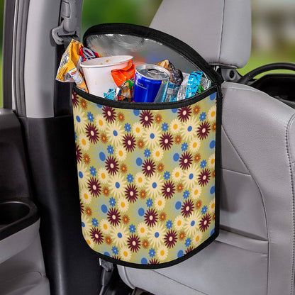 70s Floral Retro | Collapsible Car Trash Bin