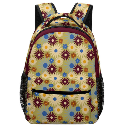 70s Floral Retro | Durable Children's School Backpacks A012