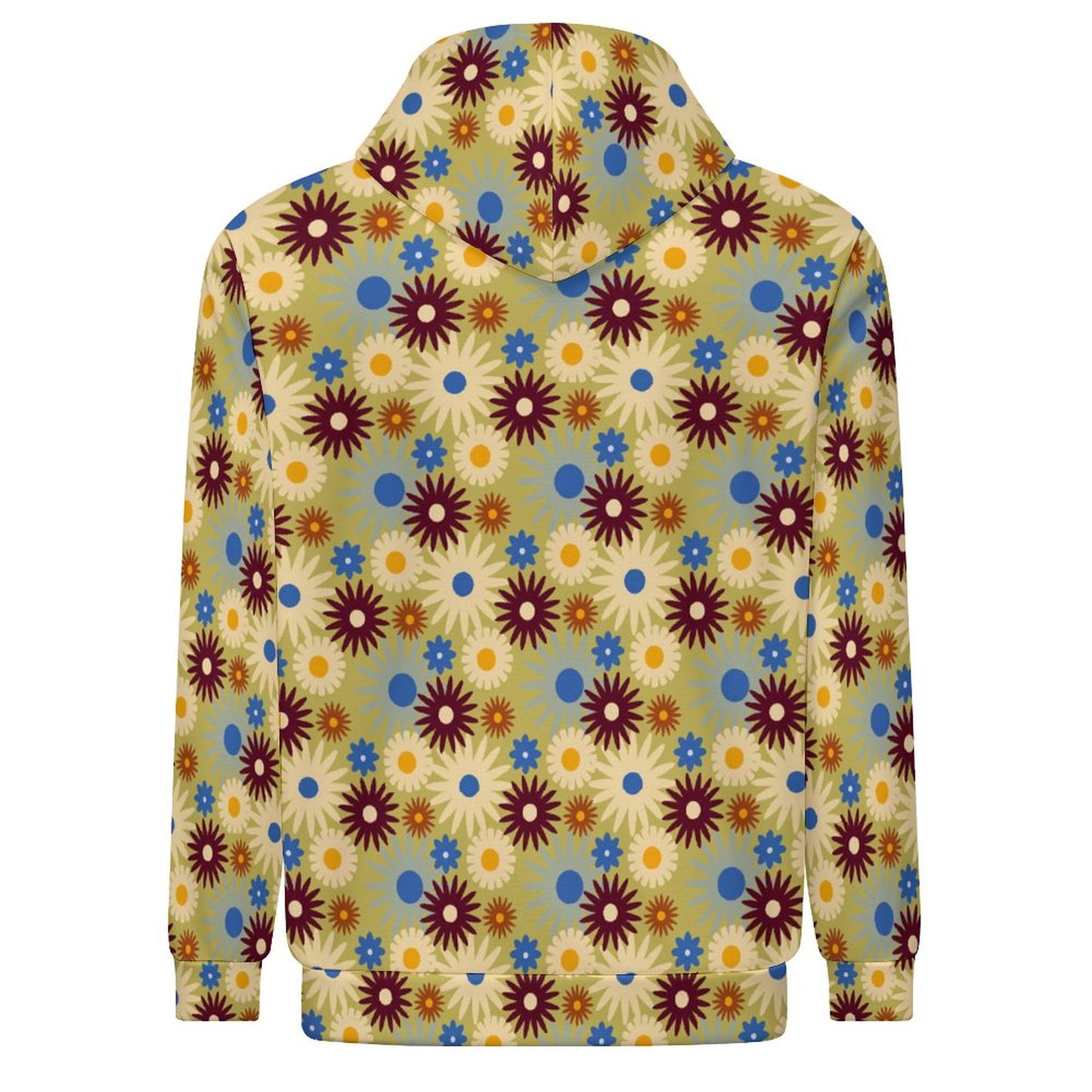 70s Floral Retro | 160gsm Lightweight Men's Hoodie A37H (All-Over Printing)
